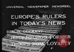 Image of President Hindenburg Berlin Germany, 1932, second 8 stock footage video 65675078168