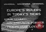 Image of President Hindenburg Berlin Germany, 1932, second 9 stock footage video 65675078168