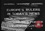 Image of President Hindenburg Berlin Germany, 1932, second 11 stock footage video 65675078168