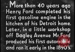 Image of Henry Ford with quadricycle Dearborn Michigan USA, 1934, second 21 stock footage video 65675078247