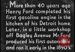 Image of Henry Ford with quadricycle Dearborn Michigan USA, 1934, second 28 stock footage video 65675078247