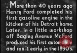 Image of Henry Ford with quadricycle Dearborn Michigan USA, 1934, second 29 stock footage video 65675078247