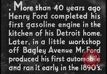 Image of Henry Ford with quadricycle Dearborn Michigan USA, 1934, second 30 stock footage video 65675078247