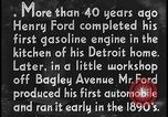 Image of Henry Ford with quadricycle Dearborn Michigan USA, 1934, second 31 stock footage video 65675078247