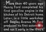 Image of Henry Ford with quadricycle Dearborn Michigan USA, 1934, second 33 stock footage video 65675078247