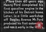 Image of Henry Ford with quadricycle Dearborn Michigan USA, 1934, second 35 stock footage video 65675078247