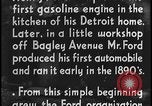 Image of Henry Ford with quadricycle Dearborn Michigan USA, 1934, second 40 stock footage video 65675078247