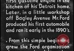 Image of Henry Ford with quadricycle Dearborn Michigan USA, 1934, second 42 stock footage video 65675078247