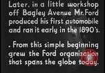 Image of Henry Ford with quadricycle Dearborn Michigan USA, 1934, second 47 stock footage video 65675078247