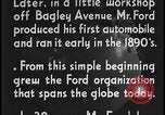 Image of Henry Ford with quadricycle Dearborn Michigan USA, 1934, second 48 stock footage video 65675078247