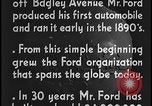Image of Henry Ford with quadricycle Dearborn Michigan USA, 1934, second 51 stock footage video 65675078247