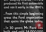 Image of Henry Ford with quadricycle Dearborn Michigan USA, 1934, second 52 stock footage video 65675078247