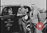 Image of Henry Ford with 1930's Ford sedans Dearborn Michigan USA, 1935, second 19 stock footage video 65675078249