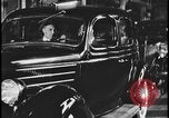 Image of Henry Ford with 1930's Ford sedans Dearborn Michigan USA, 1935, second 39 stock footage video 65675078249