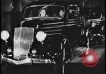 Image of Henry Ford with 1930's Ford sedans Dearborn Michigan USA, 1935, second 46 stock footage video 65675078249