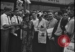 Image of UAW workers celebrate victory Dearborn Michigan USA, 1937, second 9 stock footage video 65675078303