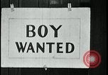 Image of boy wanted sign Kansas City Missouri USA, 1922, second 21 stock footage video 65675078314