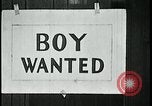 Image of boy wanted sign Kansas City Missouri USA, 1922, second 23 stock footage video 65675078314