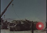 Image of atom bomb blast test destroying vehicles Nevada United States USA, 1955, second 18 stock footage video 65675078365