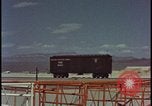 Image of railroad car atom bomb testing Nevada United States USA, 1955, second 7 stock footage video 65675078367