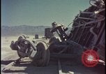 Image of railroad cars wrecked by atomic bomb tests Nevada United States USA, 1955, second 26 stock footage video 65675078368