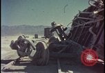 Image of railroad cars wrecked by atomic bomb tests Nevada United States USA, 1955, second 27 stock footage video 65675078368