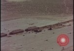 Image of army camp destroyed by atomic bomb blast test Nevada United States USA, 1955, second 4 stock footage video 65675078370