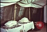 Image of army camp destroyed by atomic bomb blast test Nevada United States USA, 1955, second 19 stock footage video 65675078370