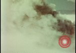 Image of army camp destroyed by atomic bomb blast test Nevada United States USA, 1955, second 33 stock footage video 65675078370