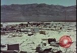 Image of army camp destroyed by atomic bomb blast test Nevada United States USA, 1955, second 37 stock footage video 65675078370