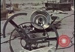 Image of army camp destroyed by atomic bomb blast test Nevada United States USA, 1955, second 42 stock footage video 65675078370