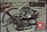 Image of army camp destroyed by atomic bomb blast test Nevada United States USA, 1955, second 44 stock footage video 65675078370