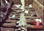 Image of army camp destroyed by atomic bomb blast test Nevada United States USA, 1955, second 59 stock footage video 65675078370