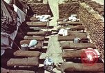Image of army camp destroyed by atomic bomb blast test Nevada United States USA, 1955, second 60 stock footage video 65675078370