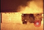 Image of atomic bomb test blast destroying buildings Nevada United States USA, 1955, second 26 stock footage video 65675078373