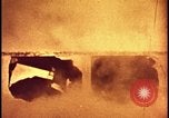 Image of atomic bomb test blast destroying buildings Nevada United States USA, 1955, second 29 stock footage video 65675078373