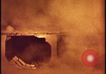 Image of atomic bomb test blast destroying buildings Nevada United States USA, 1955, second 30 stock footage video 65675078373