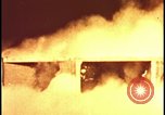 Image of atomic bomb test blast destroying buildings Nevada United States USA, 1955, second 32 stock footage video 65675078373