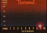 Image of atomic bomb burning palm trees Nevada United States USA, 1955, second 1 stock footage video 65675078377