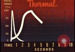 Image of atomic bomb burning palm trees Nevada United States USA, 1955, second 14 stock footage video 65675078377