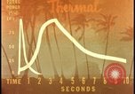 Image of atomic bomb burning palm trees Nevada United States USA, 1955, second 18 stock footage video 65675078377