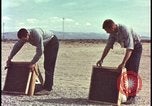 Image of atomic bomb testing of combustible insulation samples Nevada United States USA, 1955, second 3 stock footage video 65675078379