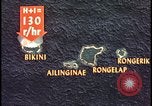 Image of Bikini Atoll fallout map Bikini Atoll Marshall Islands, 1954, second 14 stock footage video 65675078383