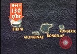 Image of Bikini Atoll fallout map Bikini Atoll Marshall Islands, 1954, second 20 stock footage video 65675078383