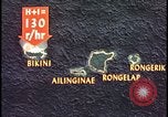 Image of Bikini Atoll fallout map Bikini Atoll Marshall Islands, 1954, second 21 stock footage video 65675078383