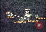 Image of Bikini Atoll fallout map Bikini Atoll Marshall Islands, 1954, second 26 stock footage video 65675078383
