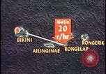 Image of Bikini Atoll fallout map Bikini Atoll Marshall Islands, 1954, second 30 stock footage video 65675078383