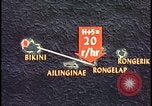Image of Bikini Atoll fallout map Bikini Atoll Marshall Islands, 1954, second 32 stock footage video 65675078383