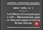 Image of Lord Mayor Liverpool New York City USA, 1931, second 3 stock footage video 65675078525
