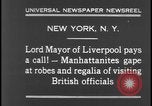 Image of Lord Mayor Liverpool New York City USA, 1931, second 7 stock footage video 65675078525
